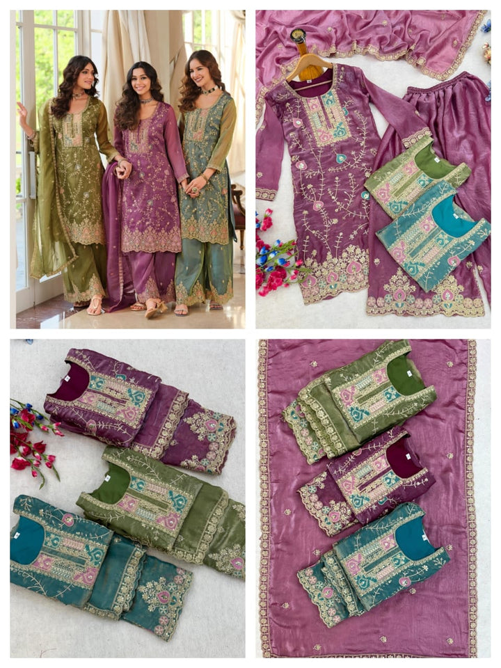 Ethnic Wear - Fendy Silk, Coding Sequence & Thread work with Dupatta