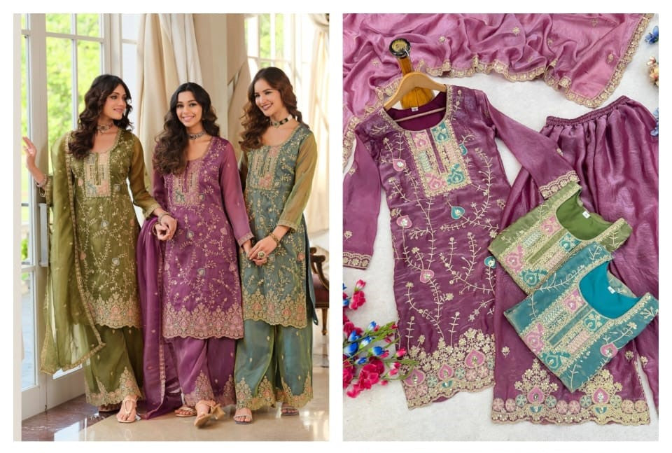 Ethnic Wear - Fendy Silk, Coding Sequence & Thread work with Dupatta