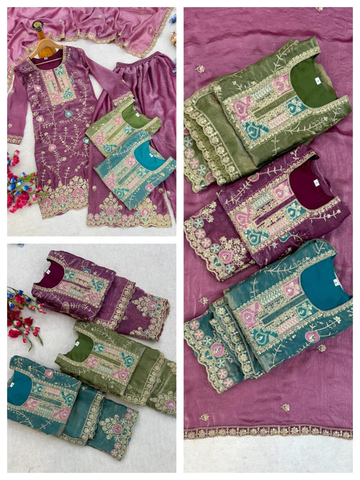 Ethnic Wear - Fendy Silk, Coding Sequence & Thread work with Dupatta