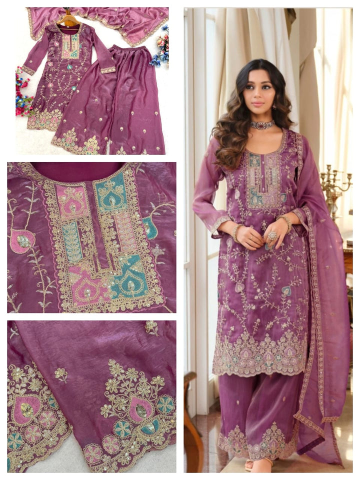 Ethnic Wear - Fendy Silk, Coding Sequence & Thread work with Dupatta