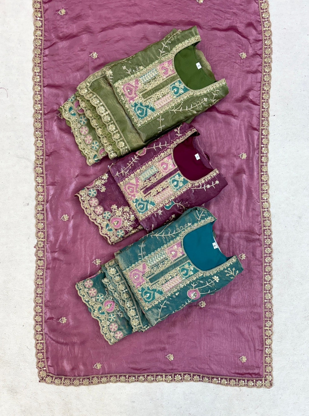 Ethnic Wear - Fendy Silk, Coding Sequence & Thread work with Dupatta