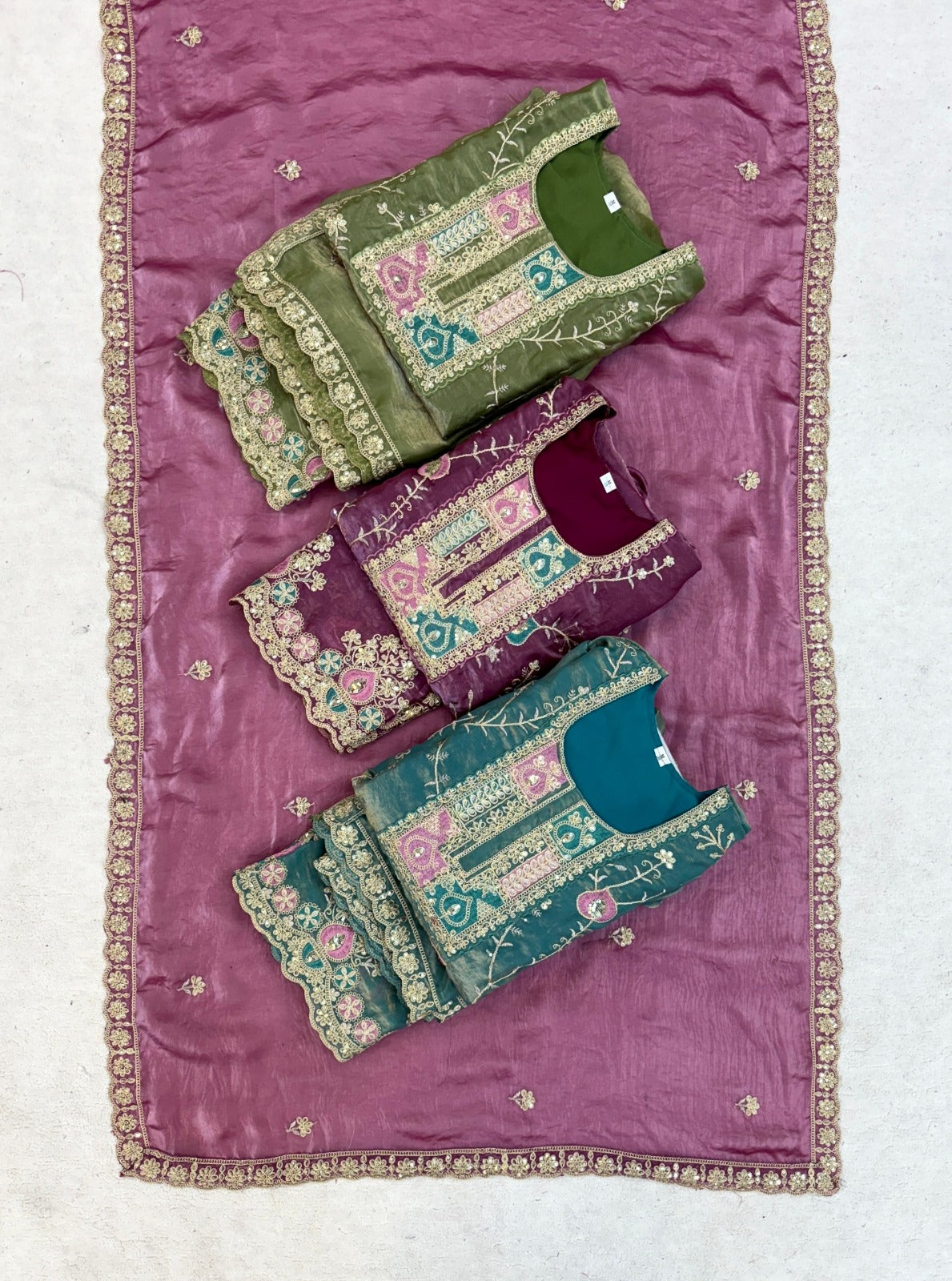 Ethnic Wear - Fendy Silk, Coding Sequence & Thread work with Dupatta