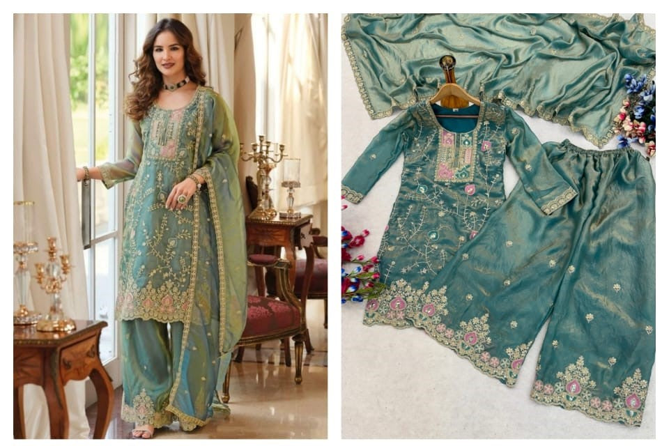 Ethnic Wear - Fendy Silk, Coding Sequence & Thread work with Dupatta