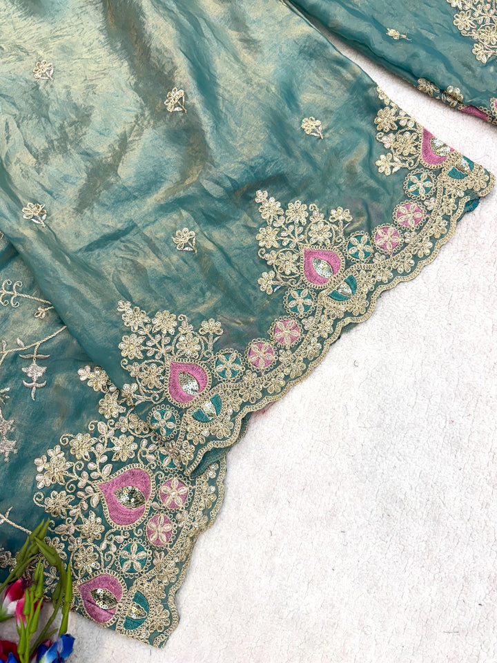 Ethnic Wear - Fendy Silk, Coding Sequence & Thread work with Dupatta