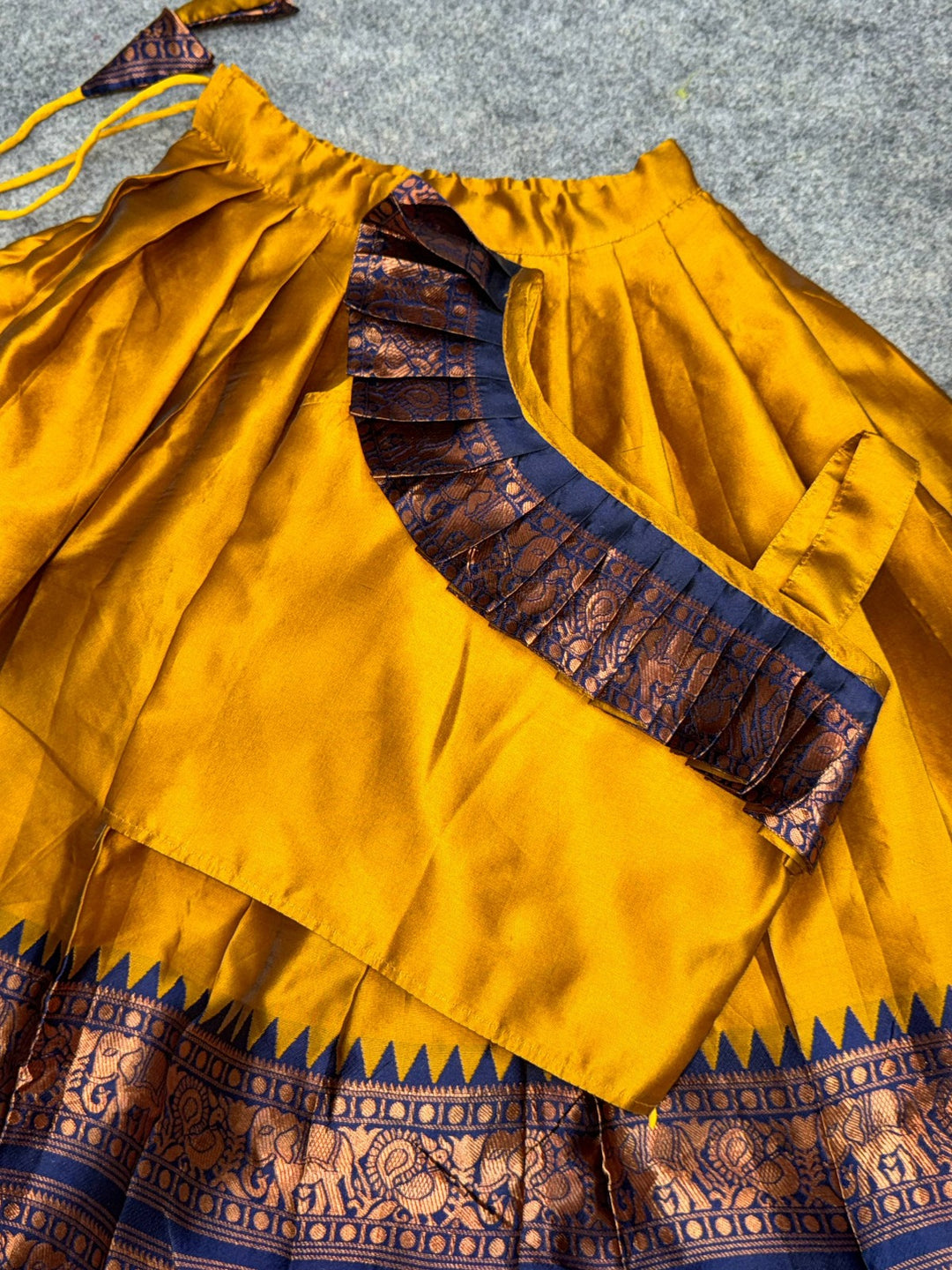 Lichi Silk JACQUARD WORK BORDER Lehenga Choli Set