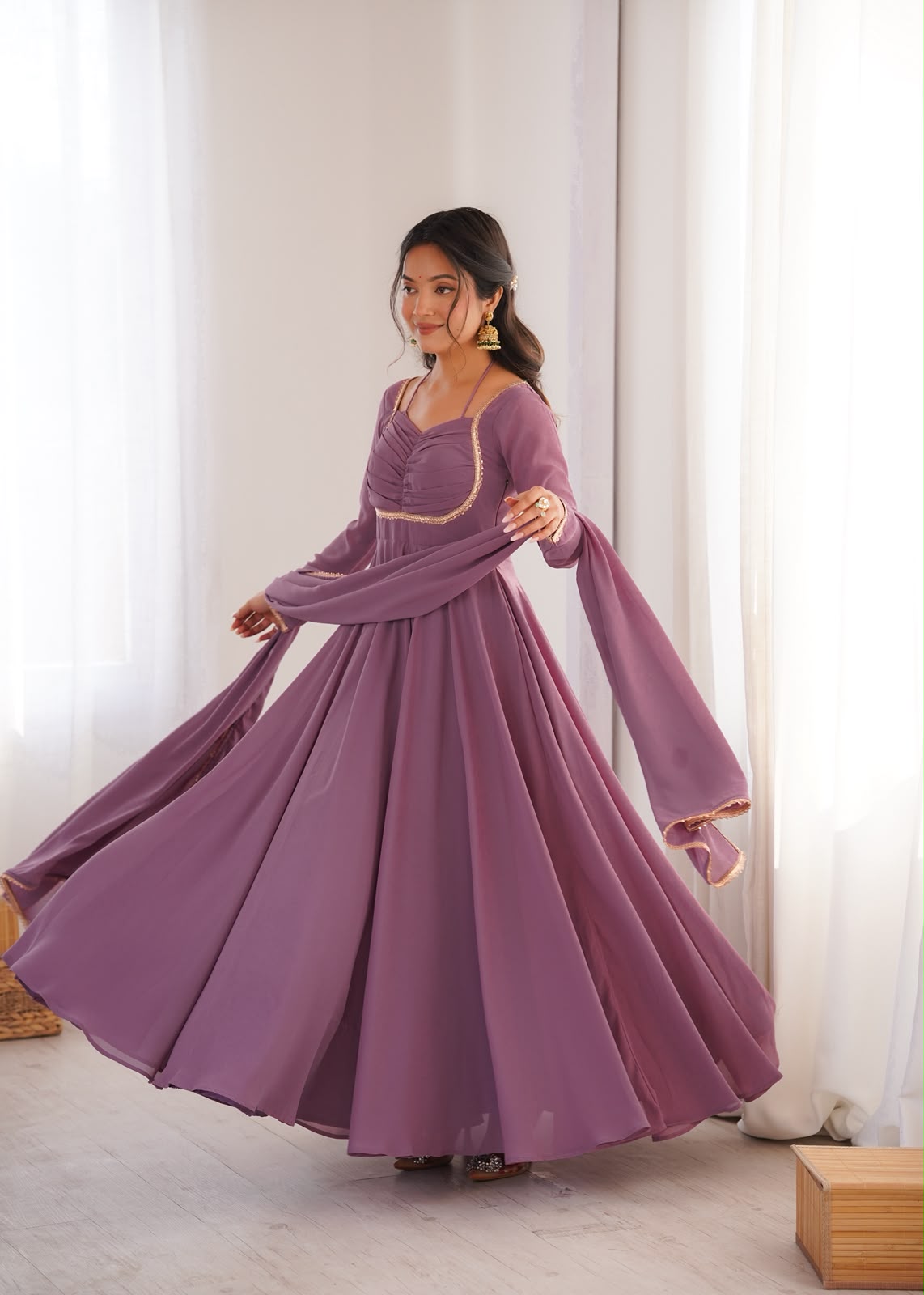 Heavy Pure Faux Blooming Georgette 3 Piece Suit (1049)