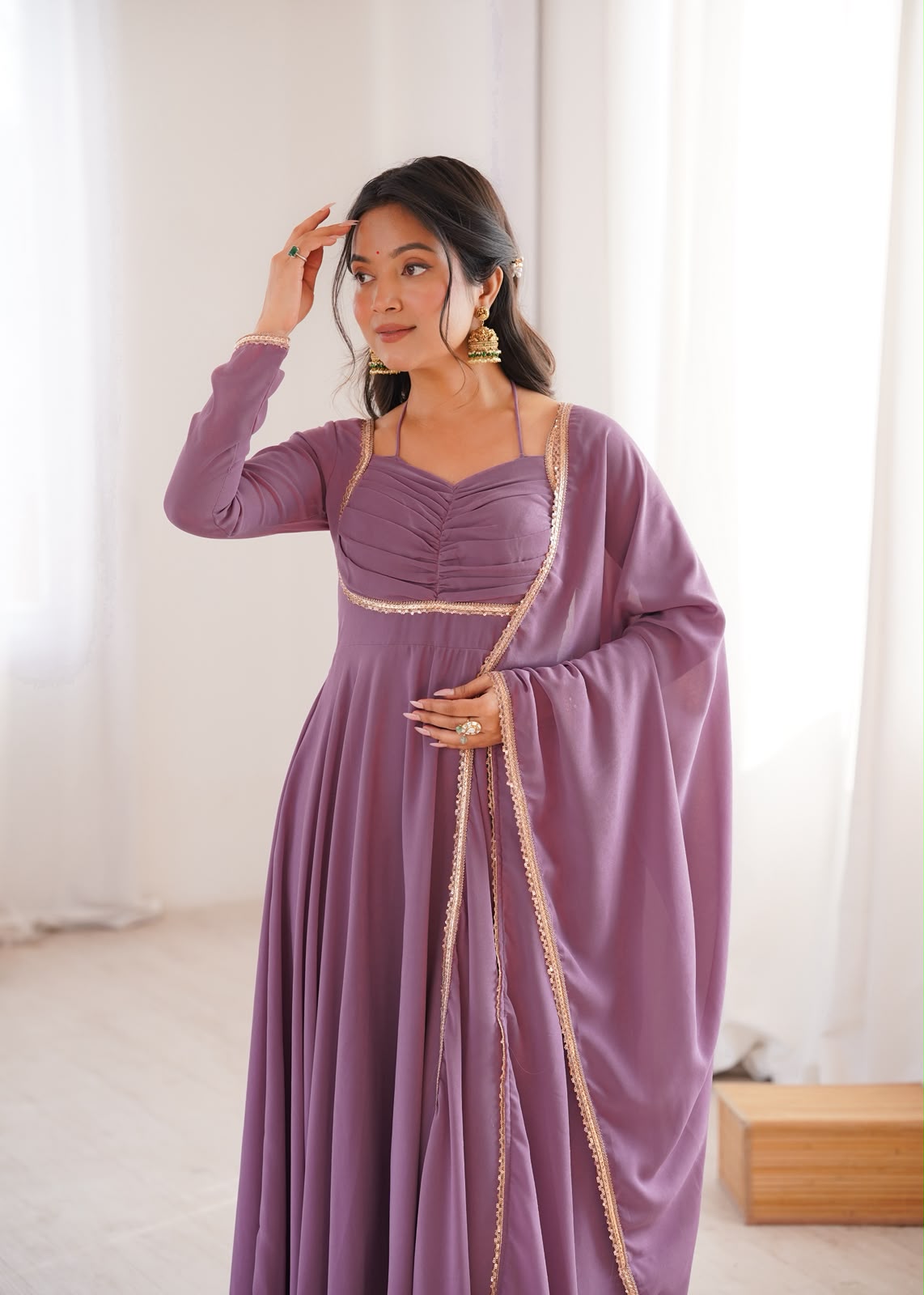 Heavy Pure Faux Blooming Georgette 3 Piece Suit (1049)