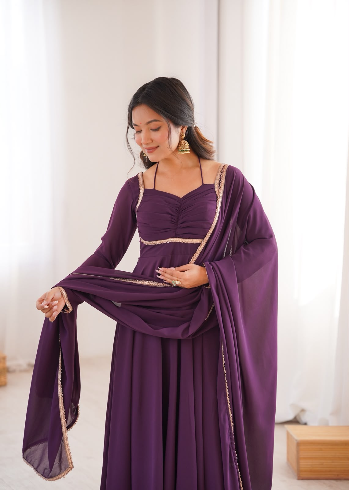 Heavy Pure Faux Blooming Georgette 3 Piece Suit (1049)