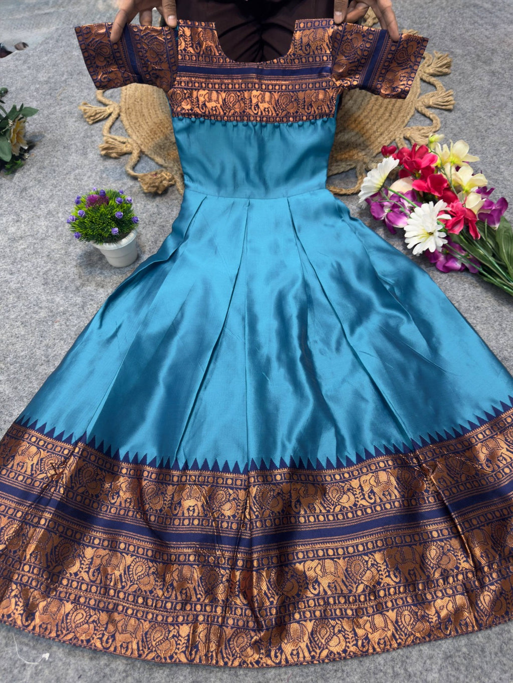 SOFT LICHI gown dupatta