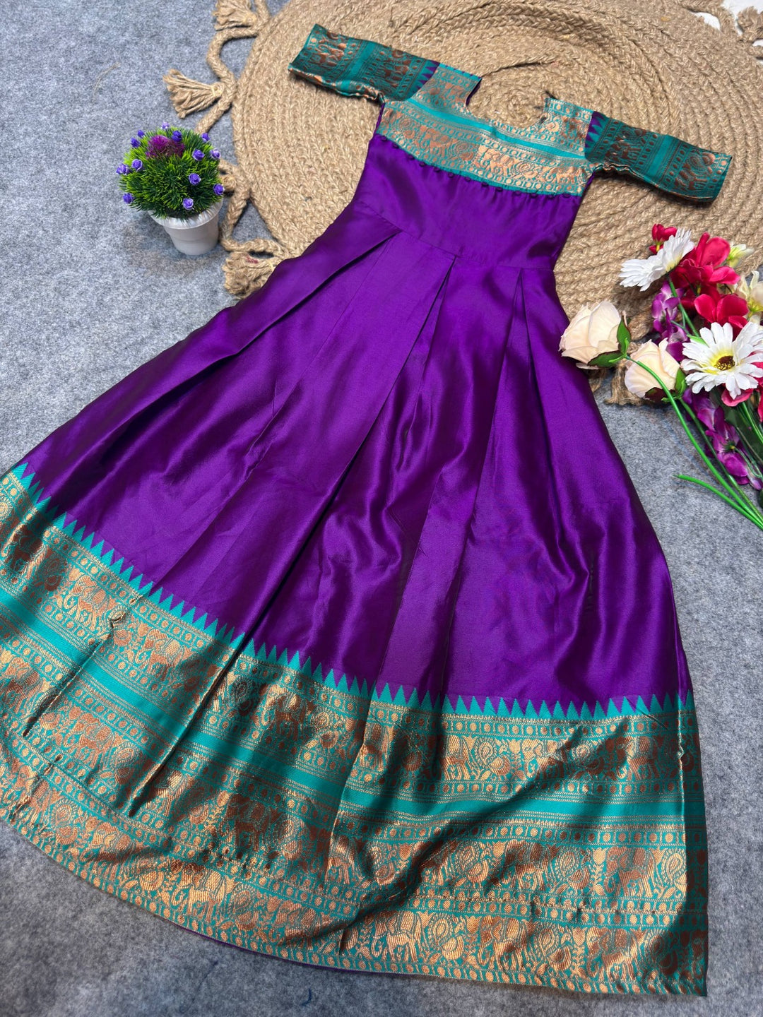 SOFT LICHI gown dupatta