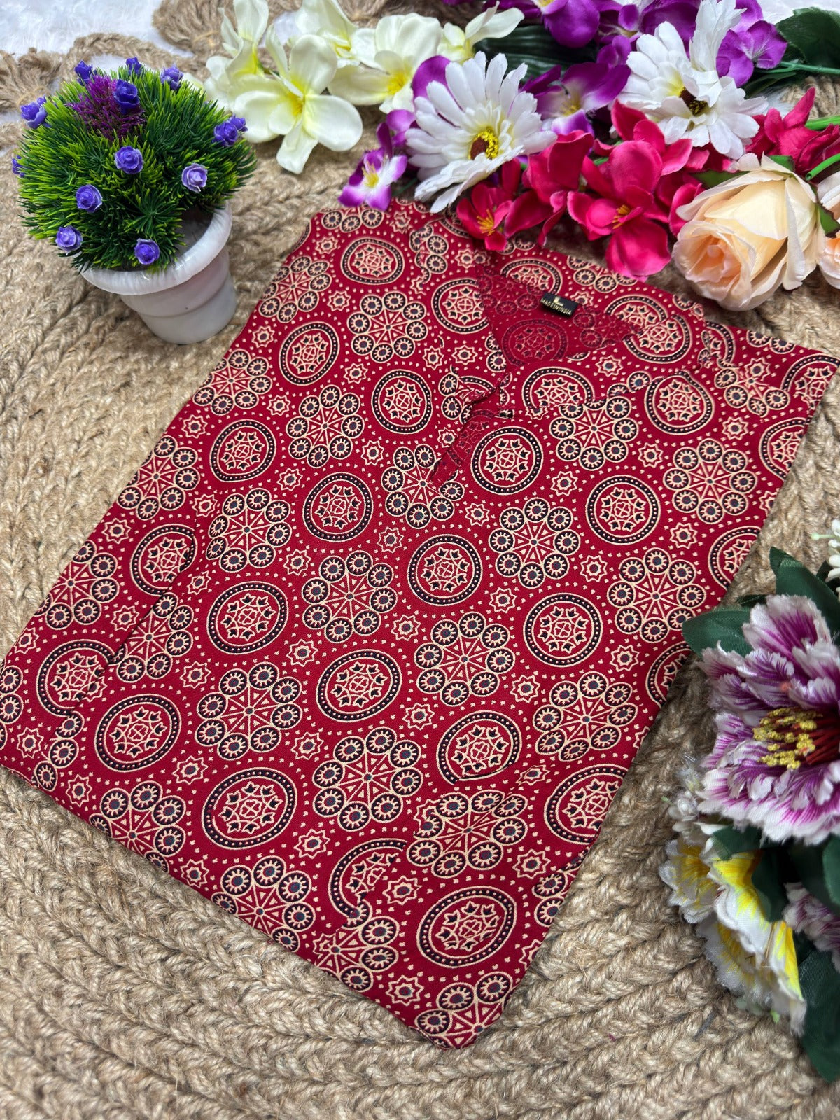 Ajrak Print Short Kurti