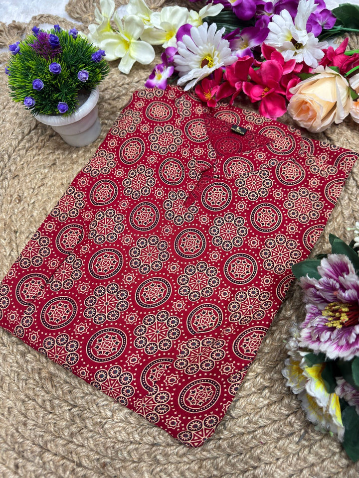 Ajrak Print Short Kurti