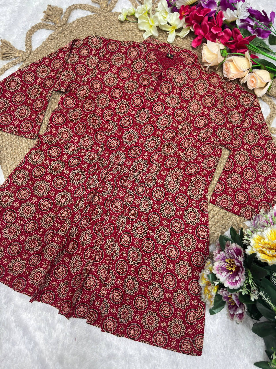 Ajrak Print Short Kurti