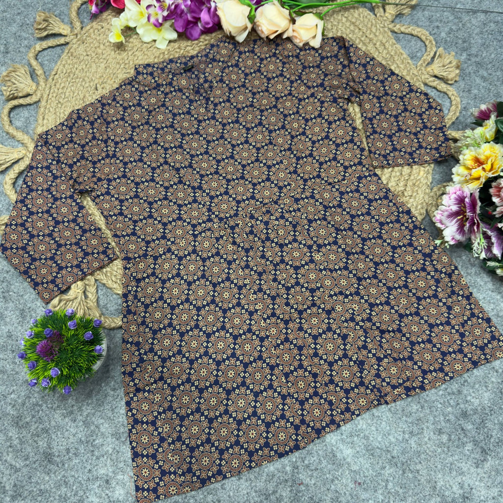 Ajrak Print Short Kurti