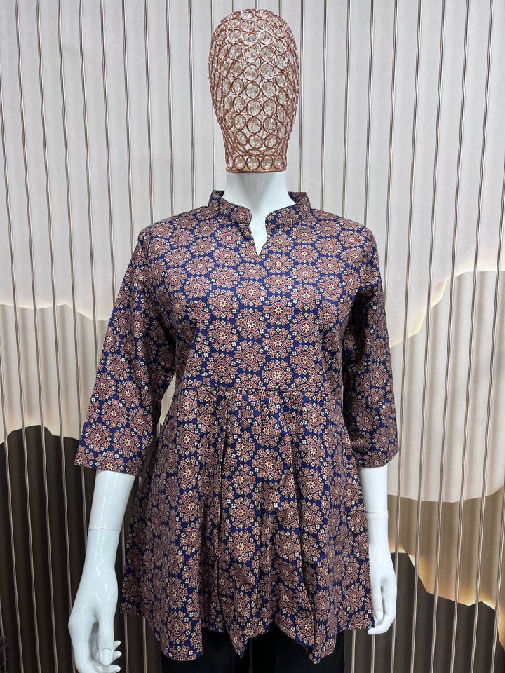 Ajrak Print Short Kurti