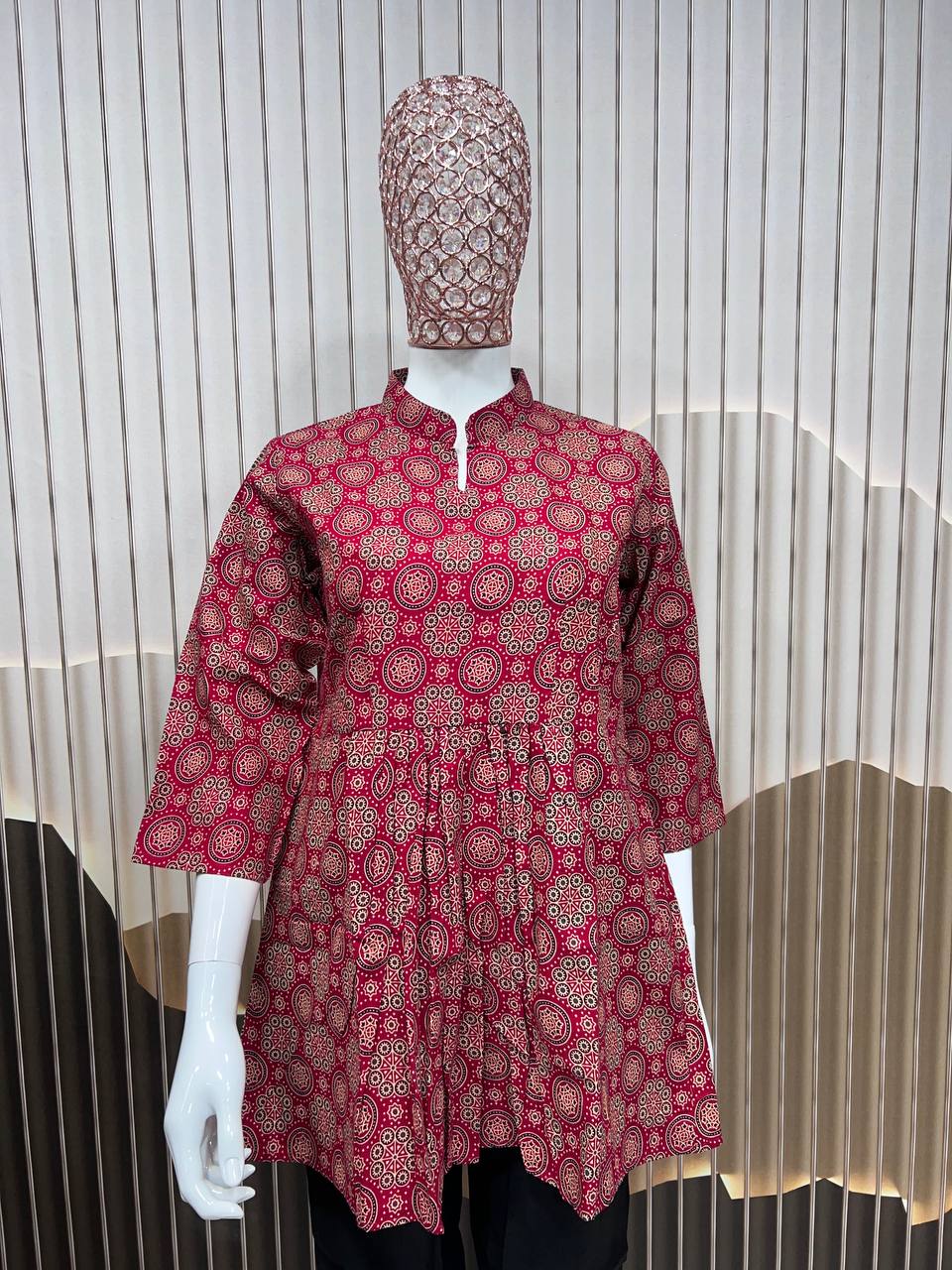 Ajrak Print Short Kurti