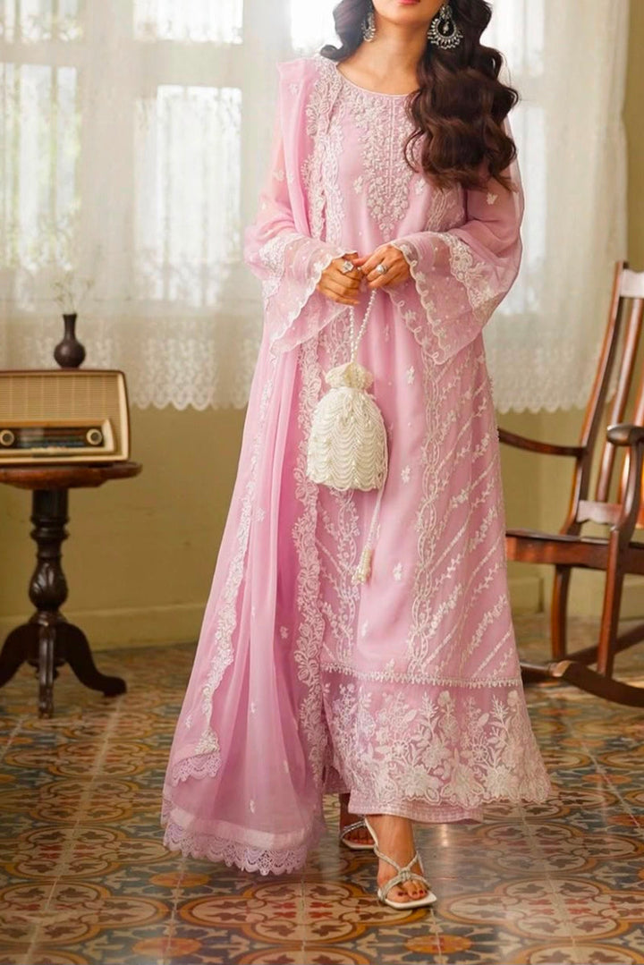 Chiffon 3-Piece Suit with Embroidered Neckline &amp; Chiffon Dupatta | Ready to Wear