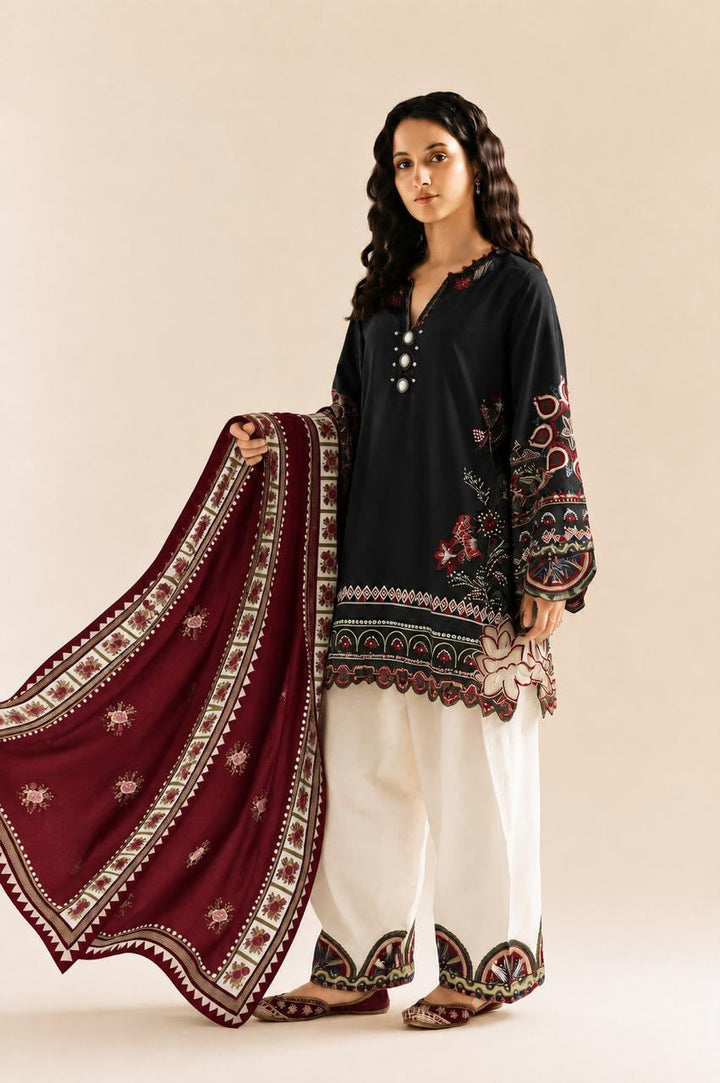 Lawn 3-Piece Ready to Wear Suit with Laser Work, Spangle Embellishments &amp; Cutwork