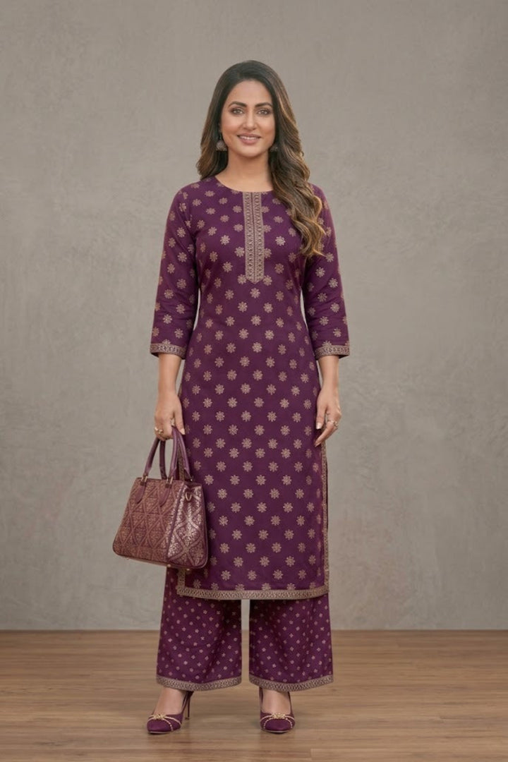 Premium Collection Plazzo Rayon 2PCS  Suit For Women 002