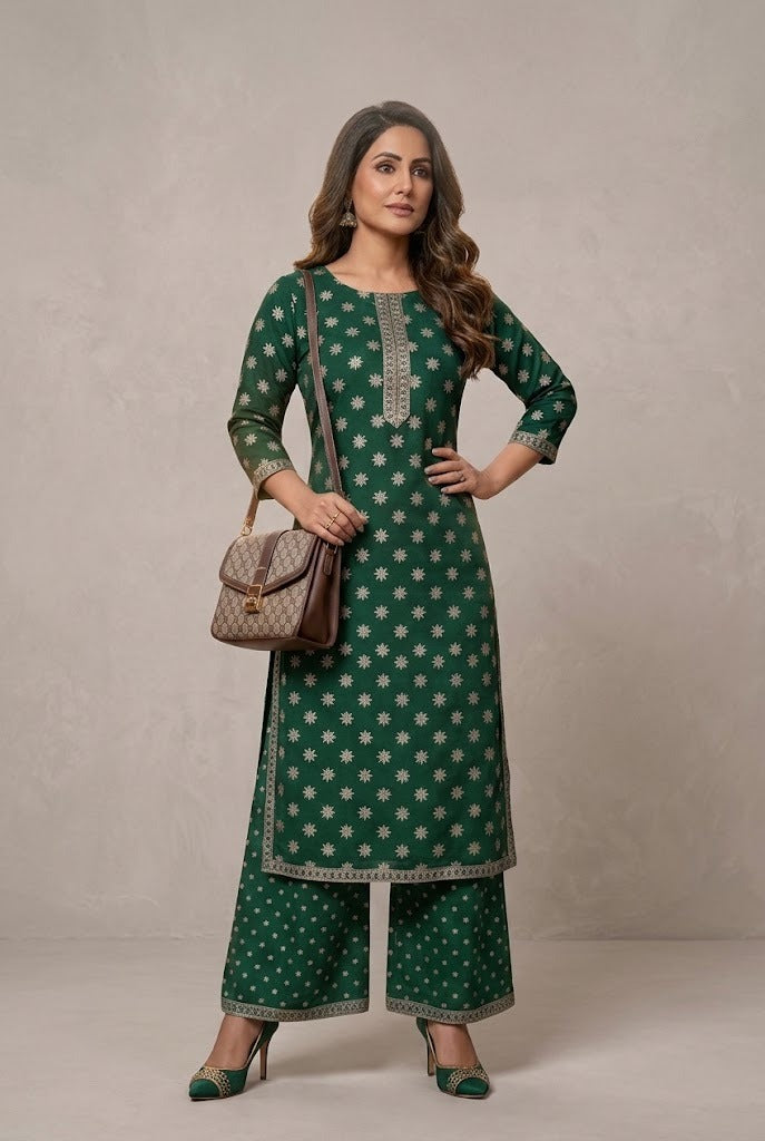 Premium Collection Plazzo Rayon 2PCS  Suit For Women 002