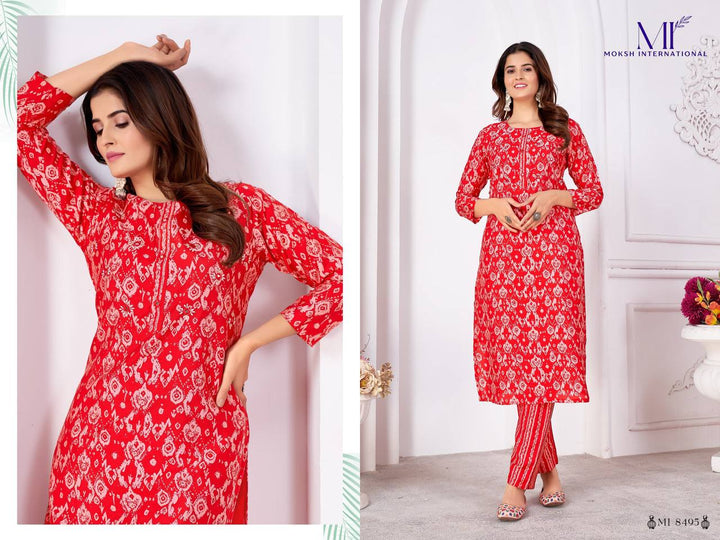 Foil Printed Viscose Straight Kurti