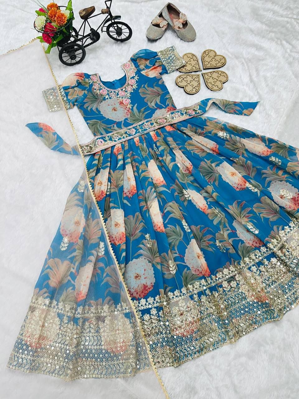 2 Piece Heavy Fox Georgette Gown With Dupatta