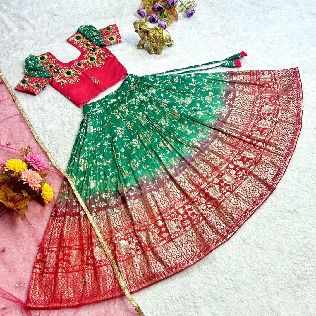 Stitched Padded Viscose Embroidery Lehenga Blouse With Dupatta