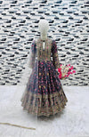 Heavy Chinon Silk Gown With Dupatta