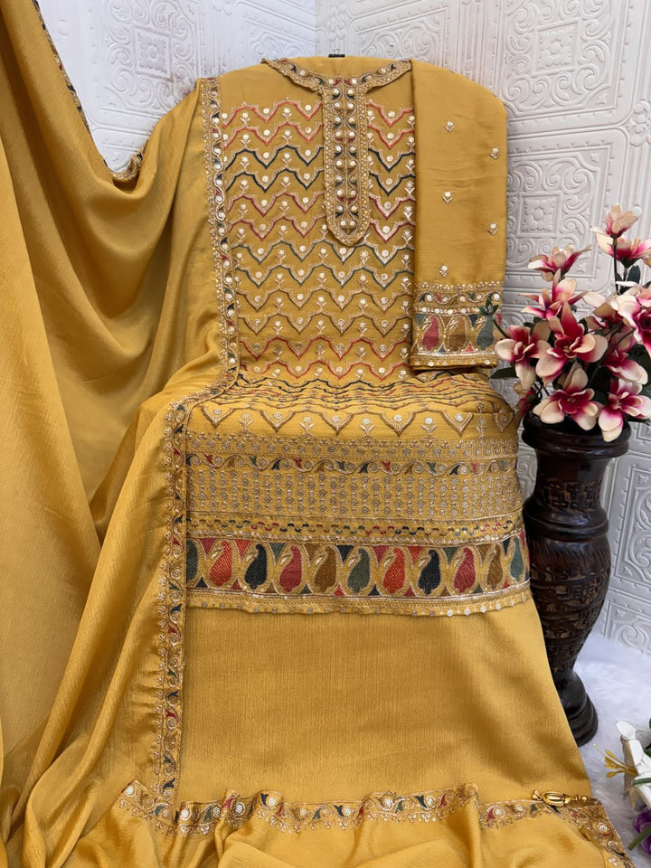 Luxury Chinon Embroidery Dress