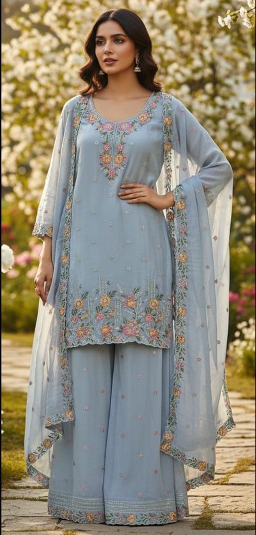 Heavy Chiffon 3-Piece Suit