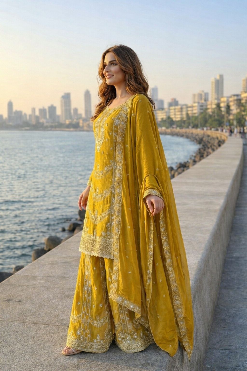 Plazzo And Duppata Set Fully Stitched Ready to Wear