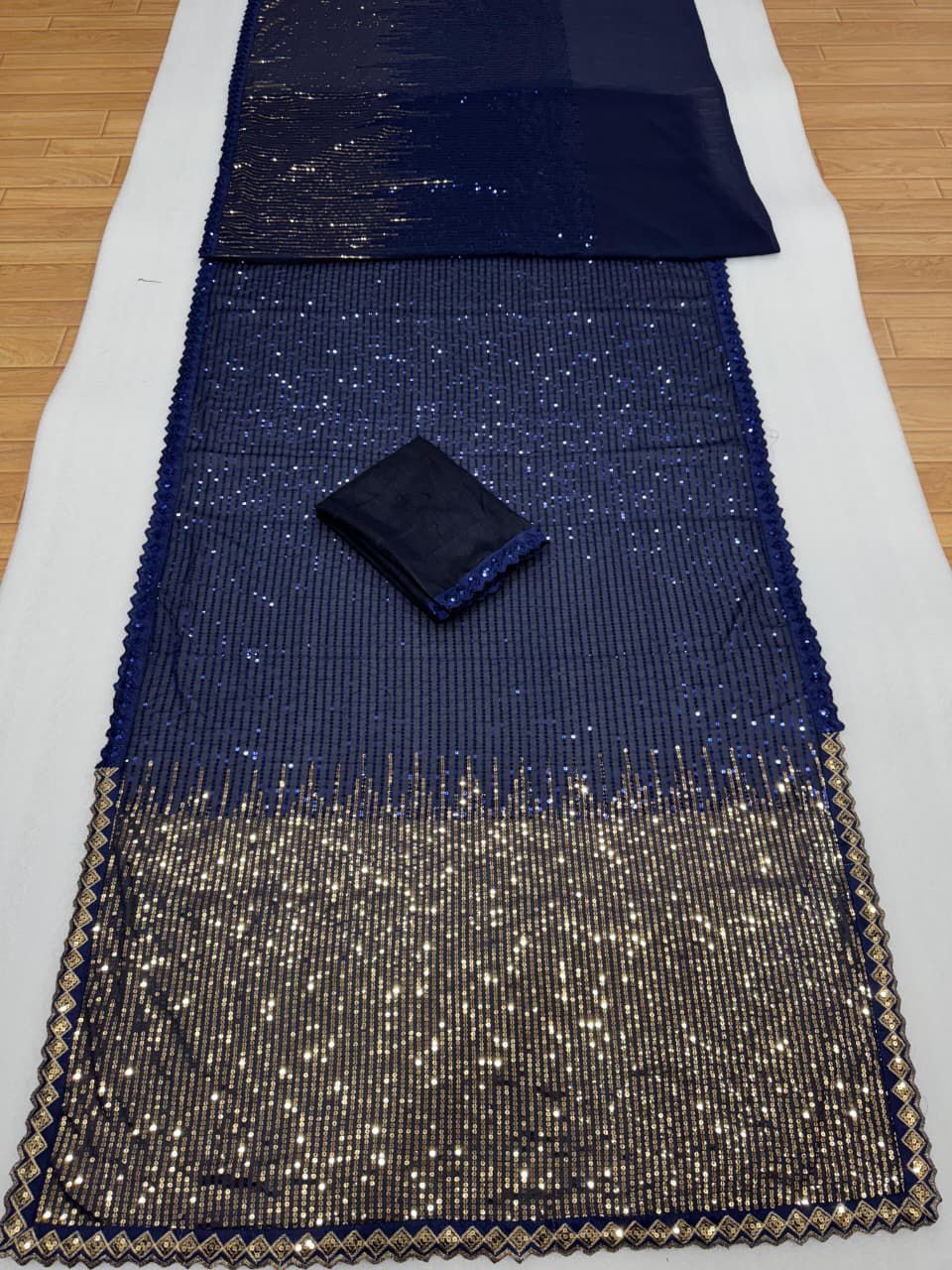 Georgette Cutwork Lace Border Saree