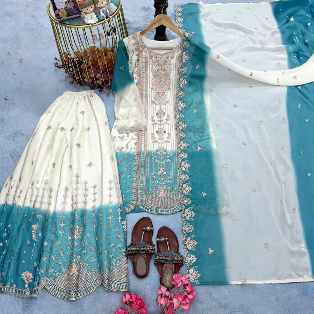 3 Piece Ready to Wear Embroidery Suit