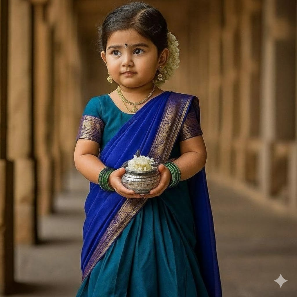 Adorable Kids Silk Saree Collection
