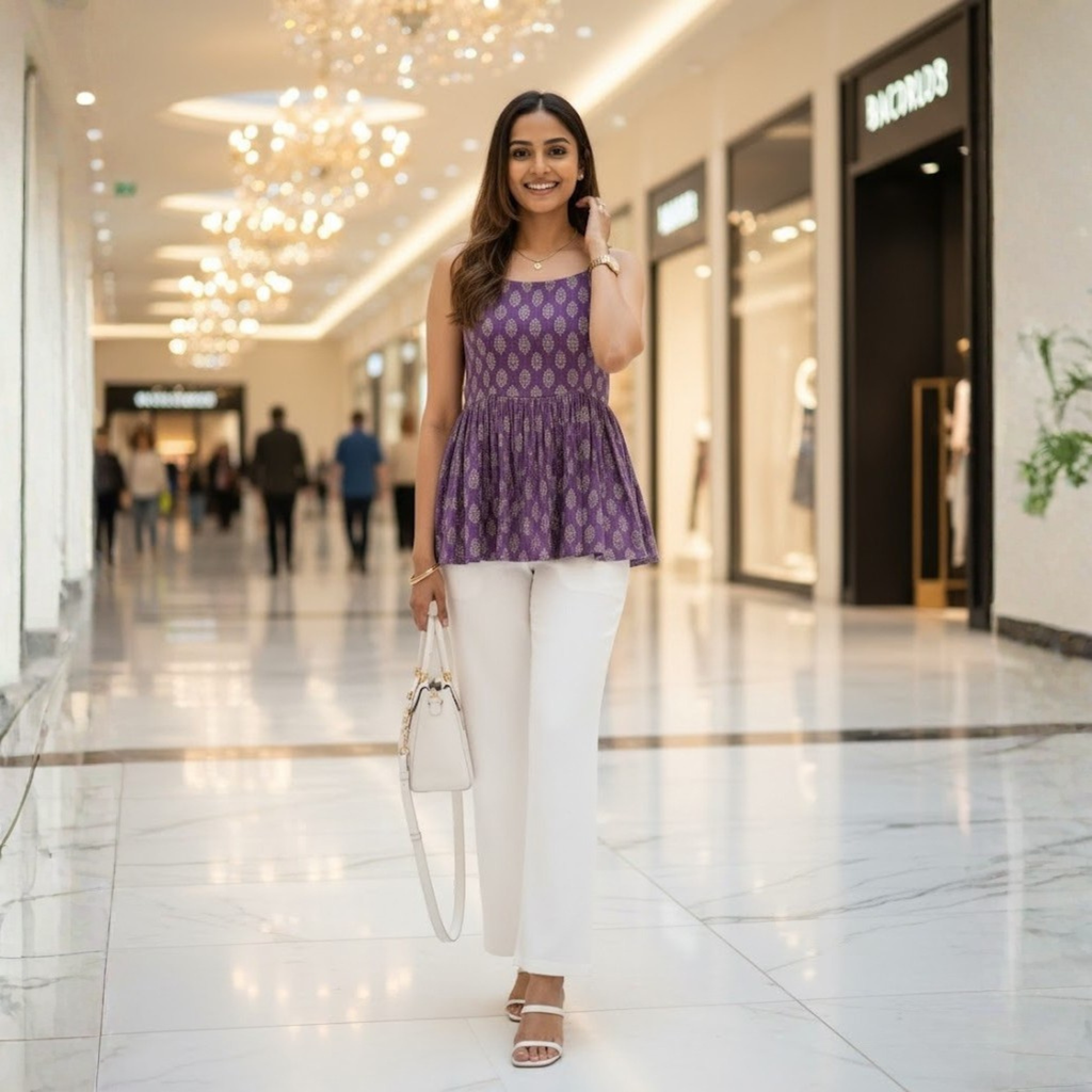 Printed Sleeveless Tops Collection For Women
