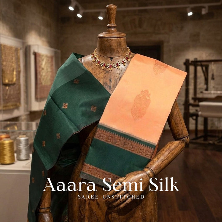 Aara Semi  Silk  Saree  Collection  For Women - Unstitched