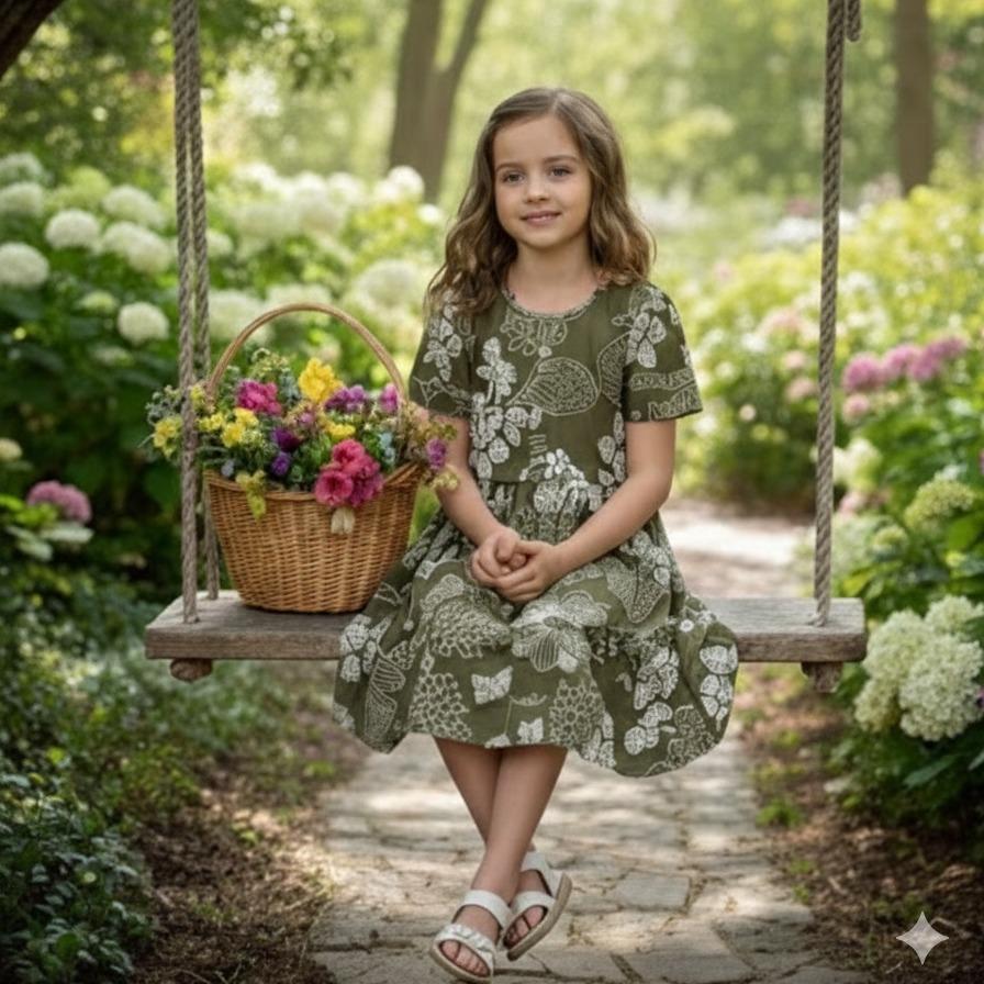 Cotton Printed Gown  Collection For Kids