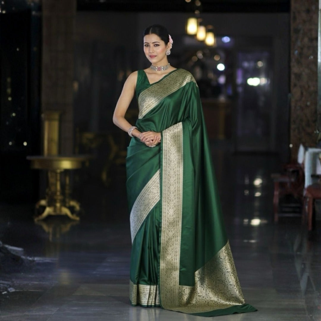 Silk Heritage Saree Unstitched  For Women