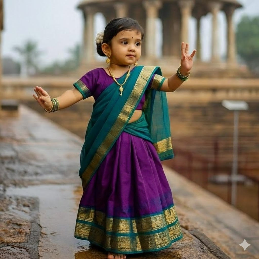 Adorable Kids Silk Saree Collection