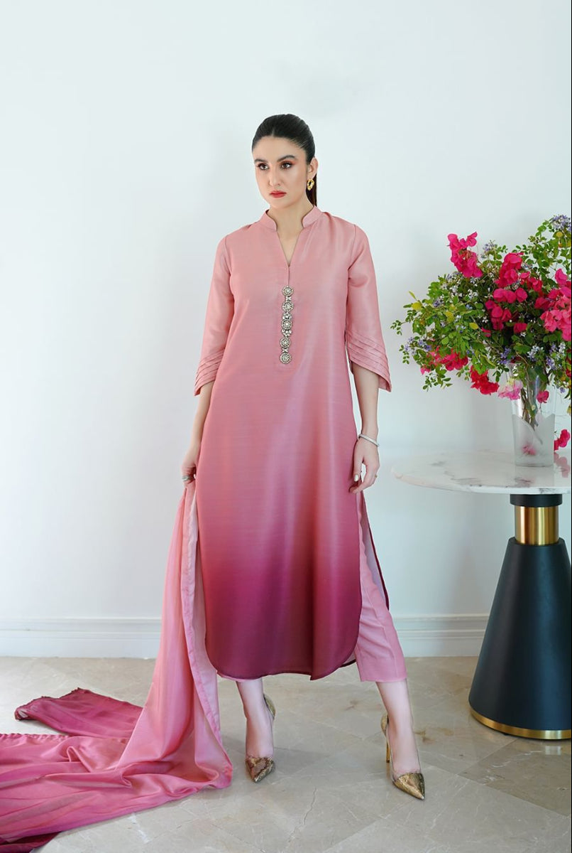 Luxury Shamoze Silk Printed Ready-To-Wear 3-Piece Suit