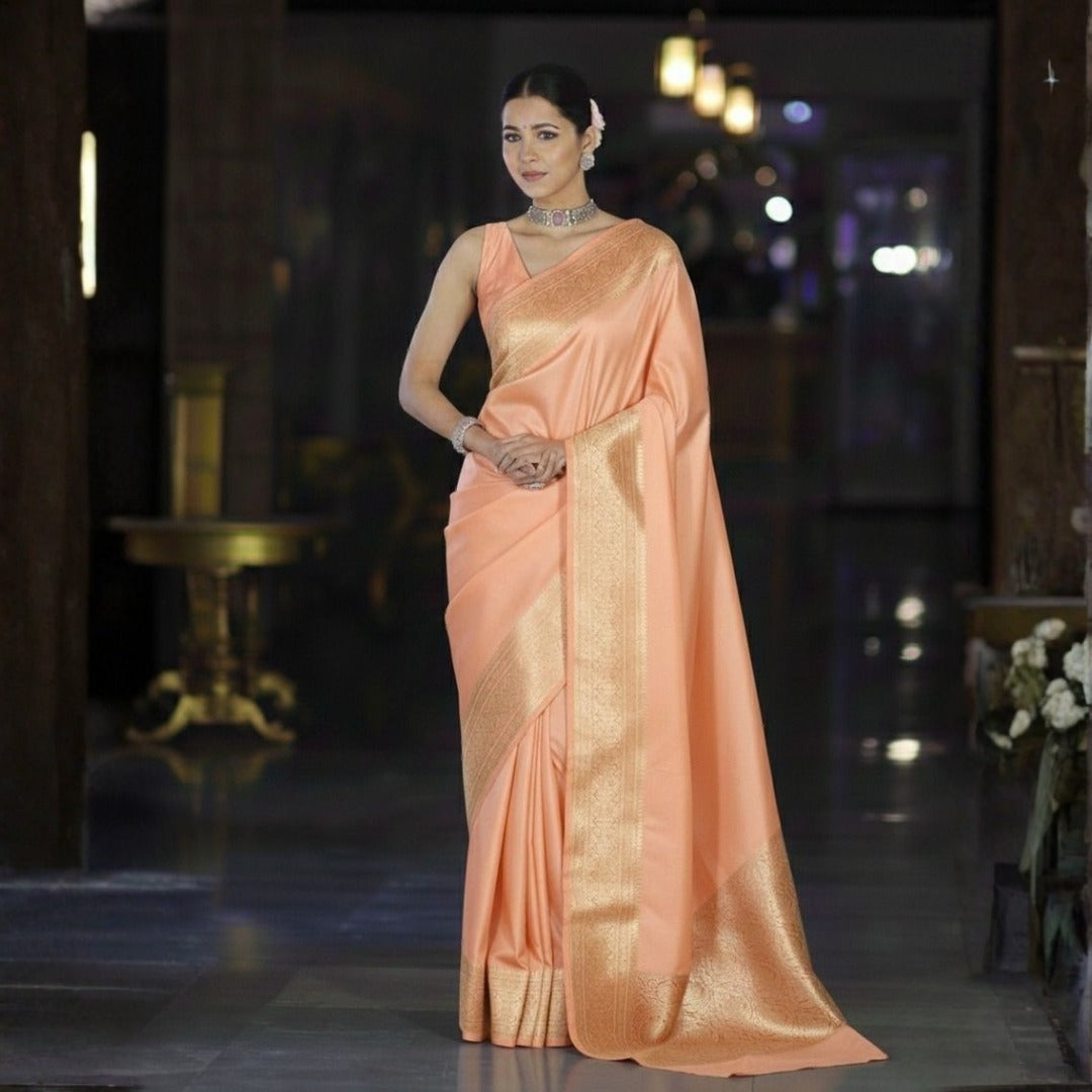 Silk Heritage Saree Unstitched  For Women