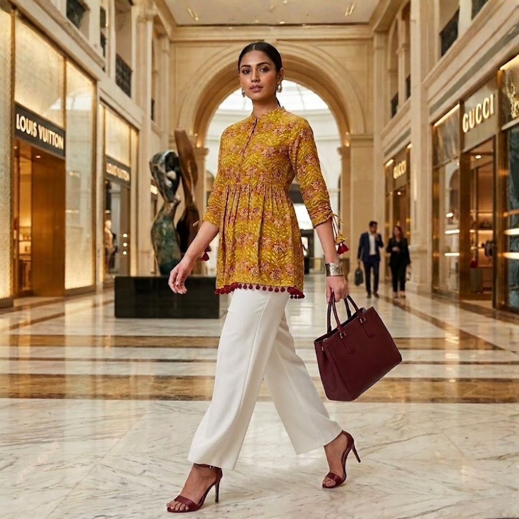Designer Printed Cotton Tops Collection For Women