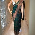 Classy Green Banarasi Saree  For Women