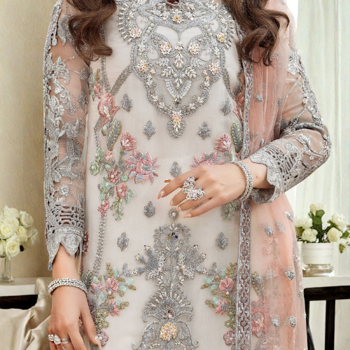 Ready To Wear Embroidery Sharara 3Pcs Suit For Women 003