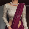 Traditional Embroidered Silk Saree For Women