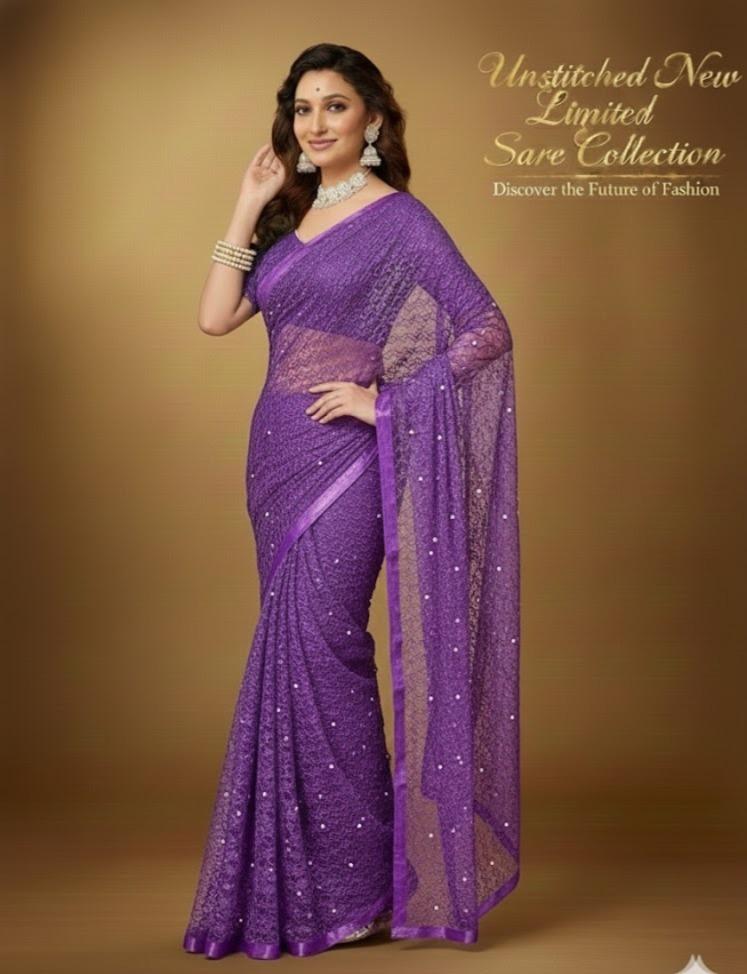 Beads  Work Saree Collection For Women