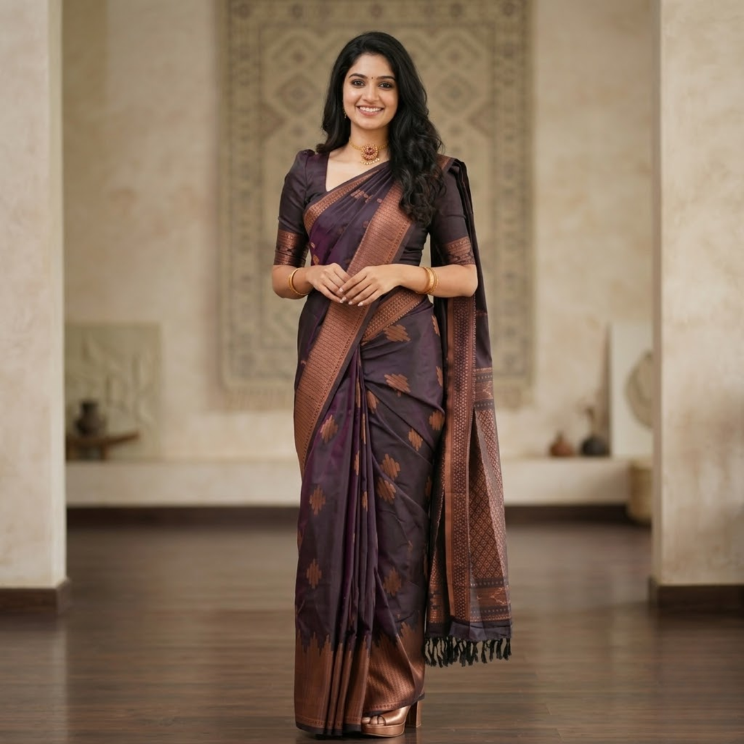 Elegant Pallu &amp; Jacquard Work Saree Collection For Women