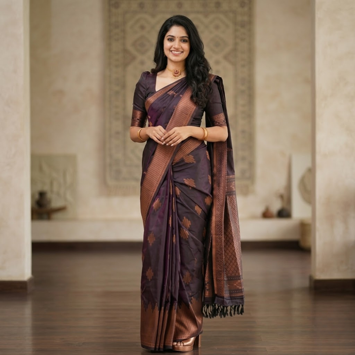 Elegant Pallu &amp; Jacquard Work Saree Collection For Women