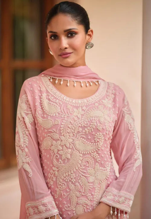 Embroidered Georgette Pakistani Suit