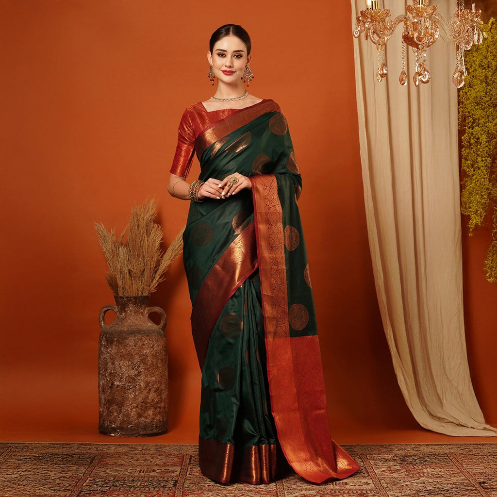 Embellished  Bollywood Pure SIlk Jacquard Saree Unstitched